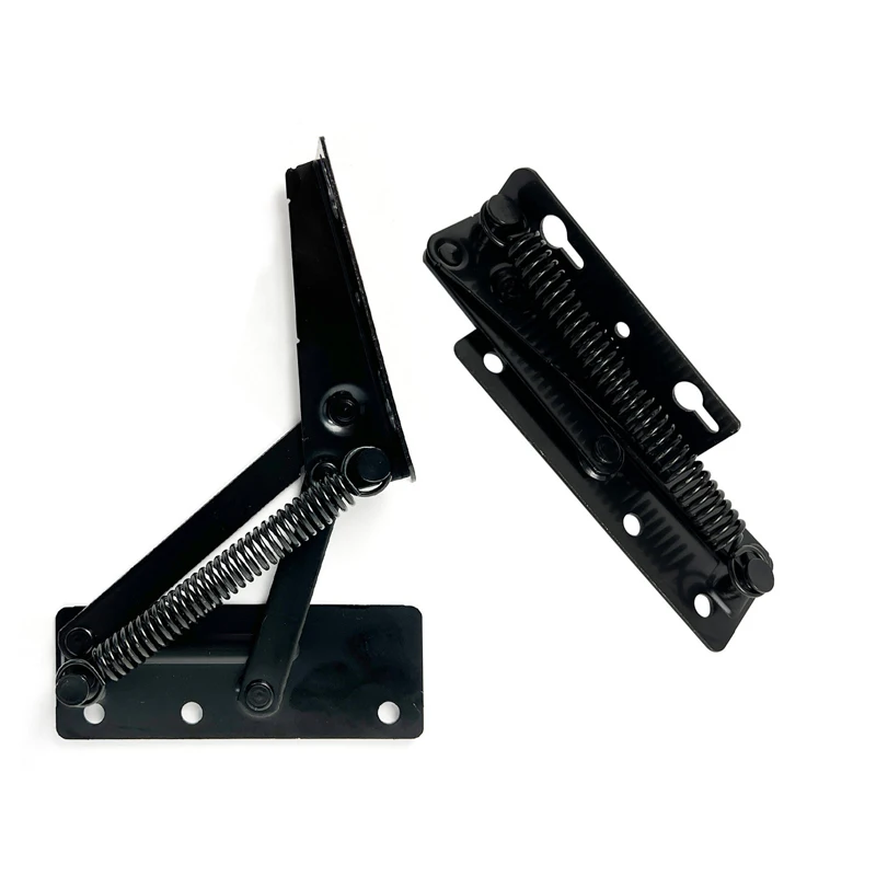 (1 Set) 80 Degree Spring Hinge Cabinet Flip Tray Hinge Sofa Headrest Folding Spring Support Split Hinge Hardware Accessories