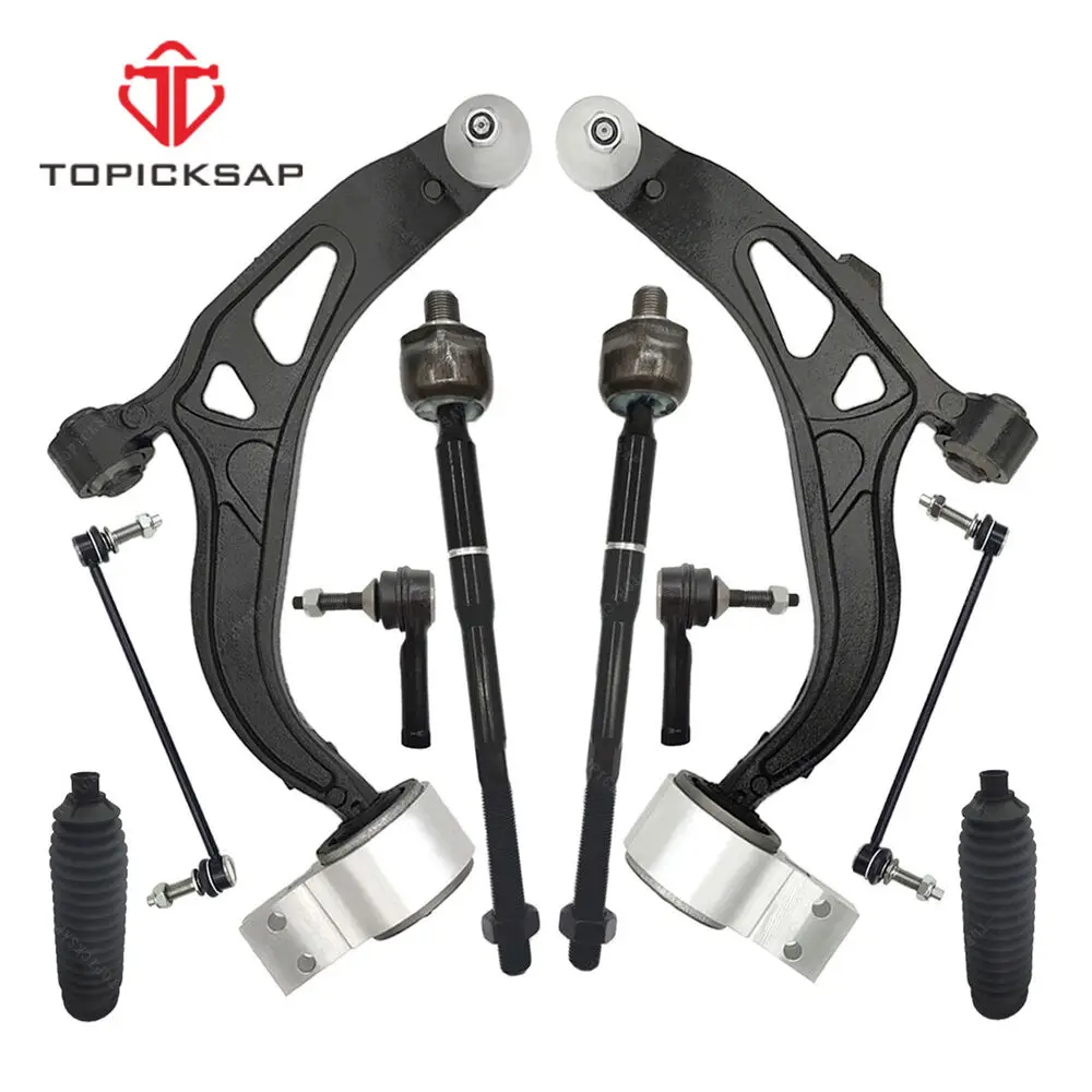 TOPICKSAP 10PCS Steering & Suspension Kit Front Control Arm Ball Joint Sway Stabilizer Links for Ford Explorer 2011 2012 - 2017