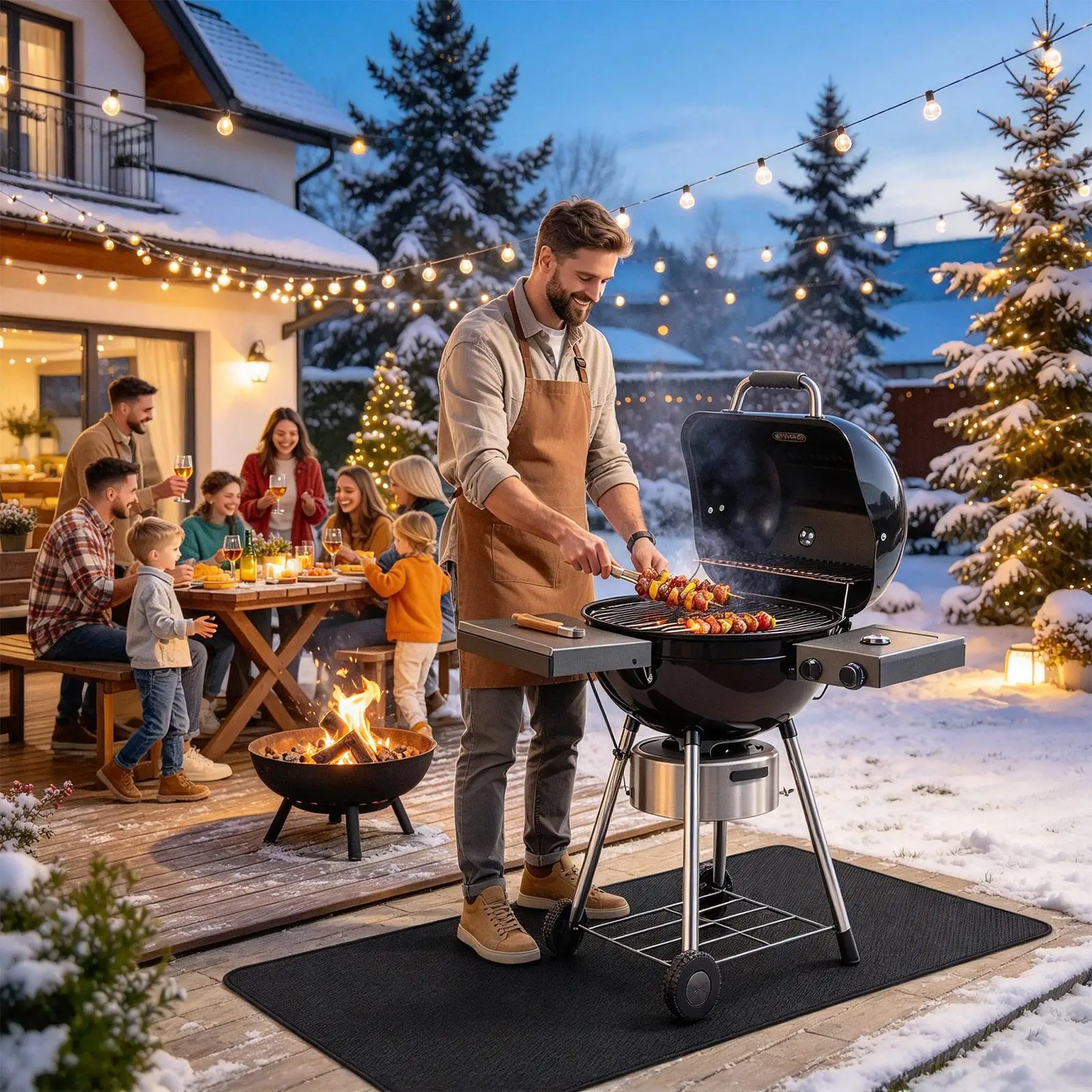 Fireplace Rugs Fireproof 1000 Celsius Fireproof Floor Blankets Foldable Hearth Rug For Home Protection Floor Deck Indoor Outdoor