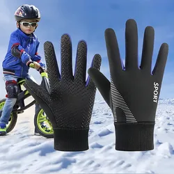 GTUBIKE 1 paar warme wintersporthandschoenen voor kinderen - koud weer waterbestendig kinderwanten leeftijd 5-13 jaar jongens meisjes