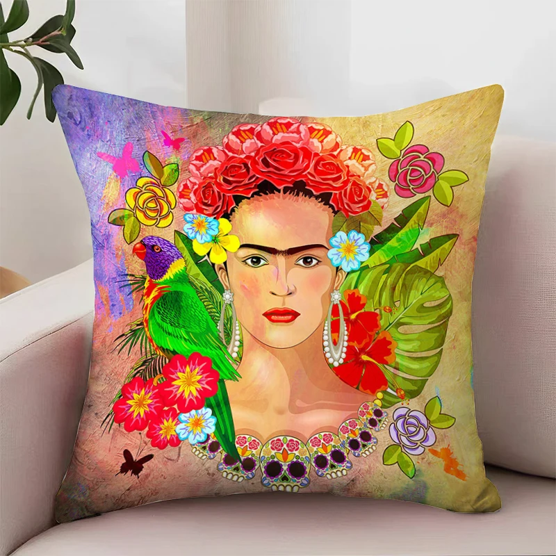 F-Frida K-Kahlo Decorative Pillowcase 40x40 Home Decor Cover for Pillow Covers Decorative Luxury Cushion Cover Bed Pillowcases