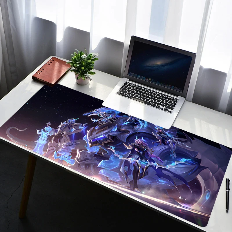 

Mouse Pad Laptop Non Slip Extended Desktop Mouse Mat Rubber HD L-league Of Legends Ashe Keyboard Pad Gaming Accessories Mousepad