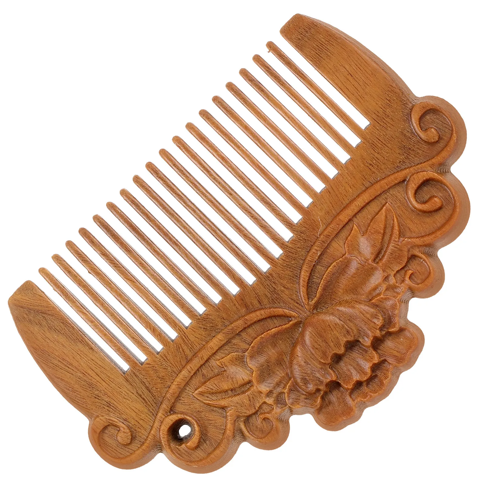 

Wooden Hair Comb Massage Type Exquisite Relief Carved Solid Wood Anti Static Scalp Massager for Women Men Portable Mini Styling