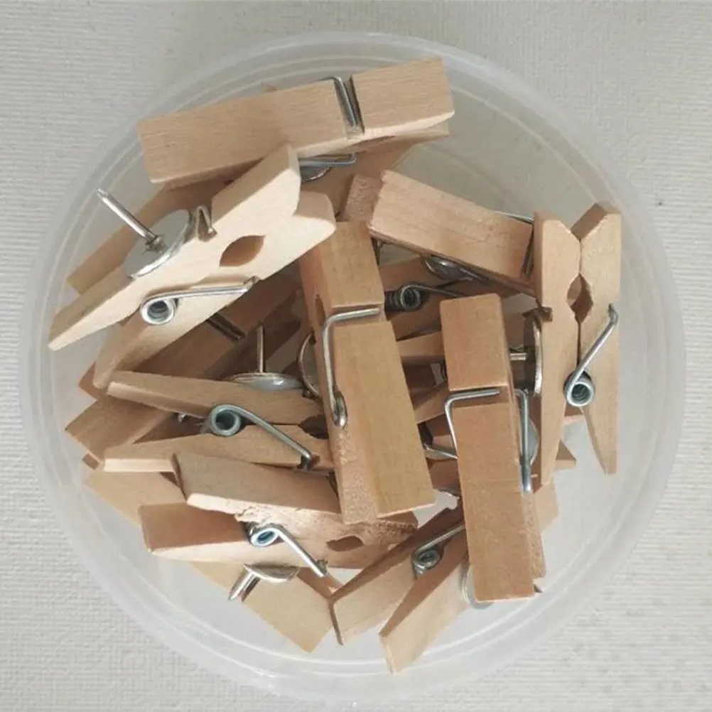 คลิปหนีบกระดานไม้ 50 ชิ้น สำหรับแขวนโปสเตอร์ รูปภาพ ตกแต่งห้องเรียน ตกแต่งภาพถ่าย