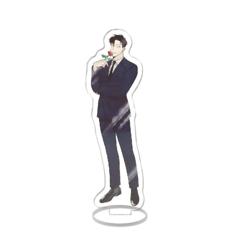 장미와 샴페인 한국 애니메이션 주변기기 Zheng Yiyuan 아크릴 스탠드 Collectible Desk Ornaments 크리 에이 티브 생일 선물 장난감