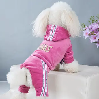 Mono para perro mascota, ropa cálida para primavera y otoño, ropa para perros pequeños, pijamas de terciopelo, jersey para cachorros y gatitos, abrigo de disfraz para Chihuahua