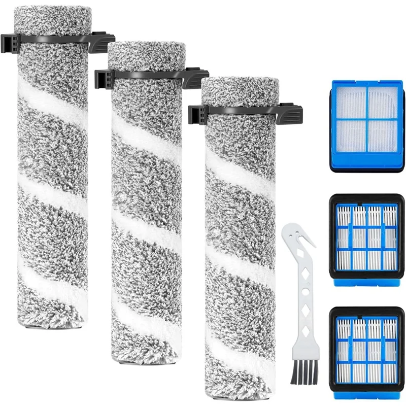 

ABWM-Roller Brush Vacuum Filters Set For Bissell 3930F Crosswave Omniforce Edge Cordless Wet Dry Vacuum Parts