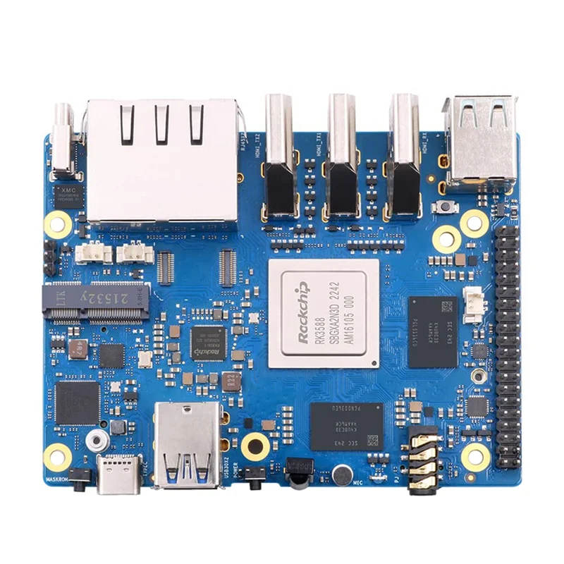 AB20-For Orange Pi 5 Plus Development Board 4G+32G Card RK3588 64Bit 2.5G M.2 Slot Support 2230 Wi-Fi 6 BT Module US Plug