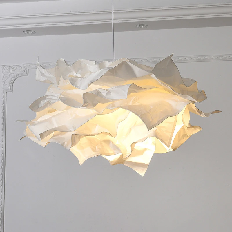Modern Paper Lampshade DIY Handmade Pendant Light Flower Shaped Lampshade For Restaurant Kitchen Bedroom Decoration Chandelier
