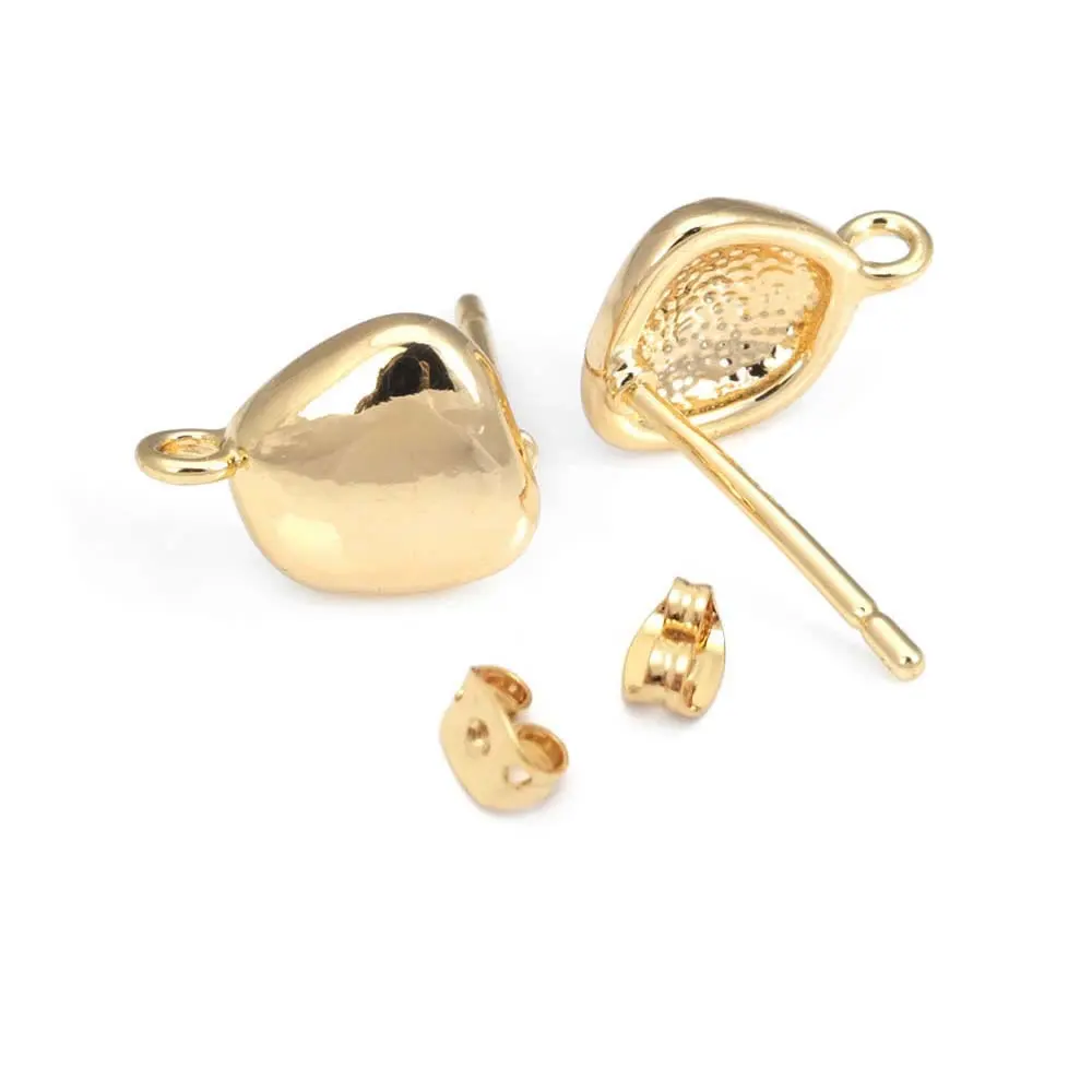 18K Gold Color Brass Square Stud Earrings Pins Earrings Women\'s Earrings High Quality Diy Accessories Rosediy official-website