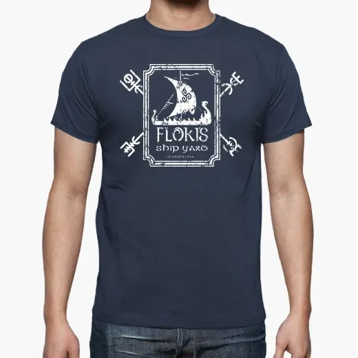 Floki Shipyard Nordic Warrior Rune T-Shirt 100% Cotton O-Neck Summer Short Sleeve Casual Mens T-shirt Size S-3XL