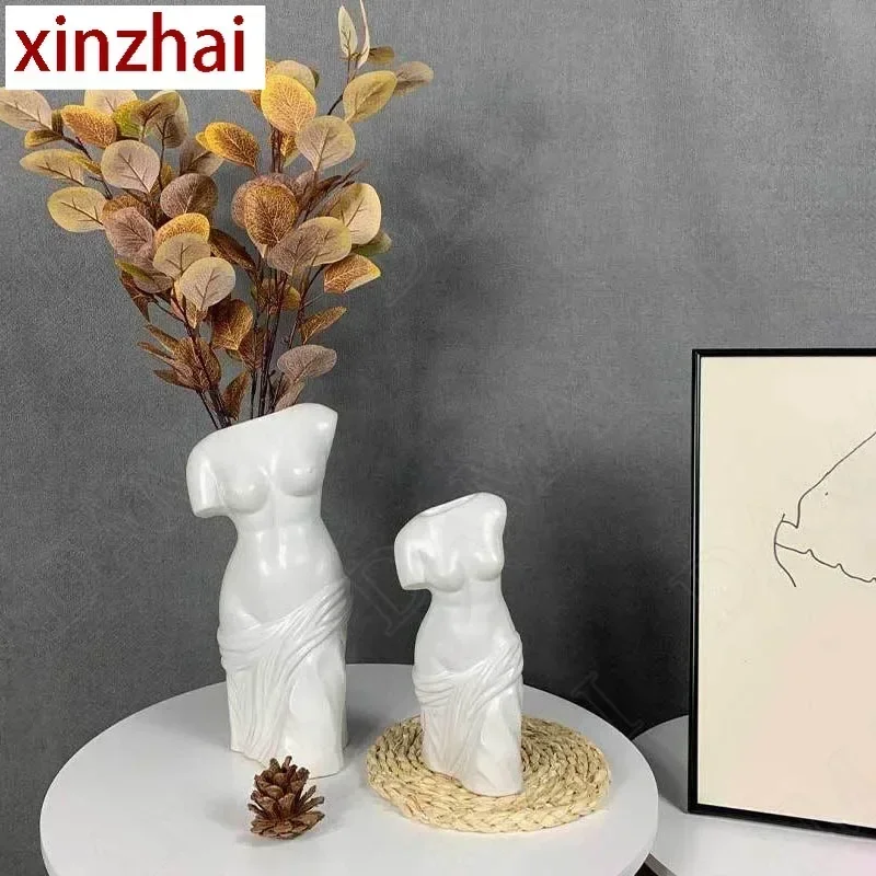 

Body Art Ceramic Vases Living Room Decoration Flower Vase Office Desktop Figurines European Home Decoration Modern Ornaments