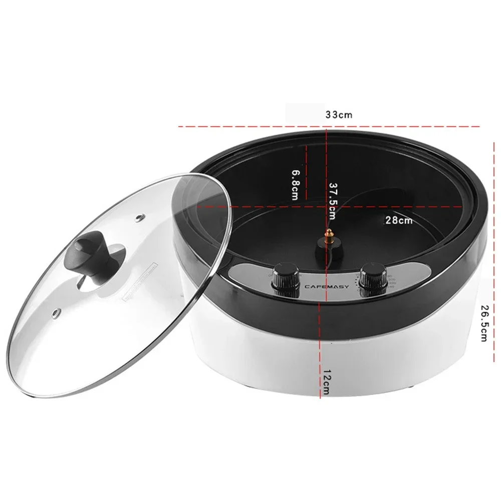 ماكينة تحميص حبوب البن الجديدة 110 فولت/220 فولت محمصة قهوة كهربائية سعة 1800 وات حبوب السمسم خبز الحبوب المتنوعة #2