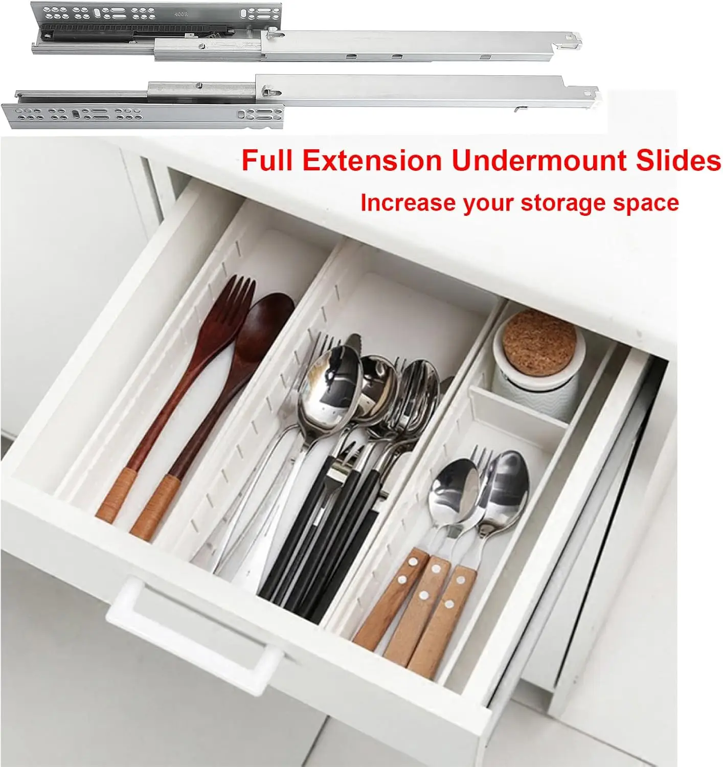

6 Pair of 14 Inch Undermount Soft Close Drawer Slides 100LB Load Capacity Full Extension Concealed Drawer Rails