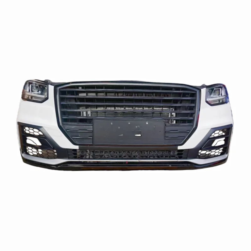 

For Audi Q2L Front Bumper Kit with Radiator Headlights Plastic Bolt-On