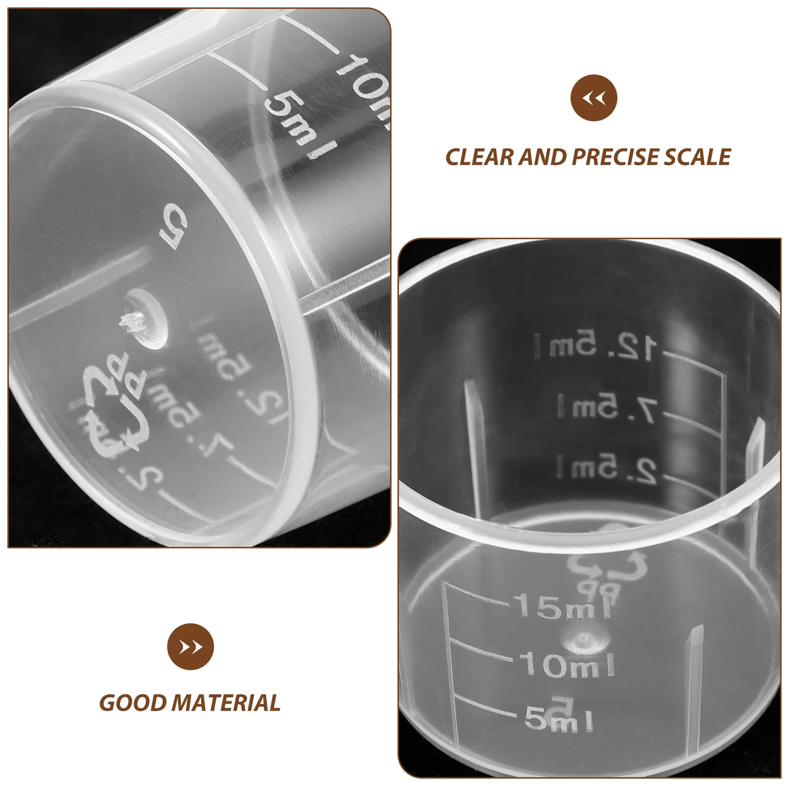 

100 Pcs Plastic Measuring Cup Clear Lab Cups Mini Laboratory Beaker Beakers Chemistry Equipment with Scale