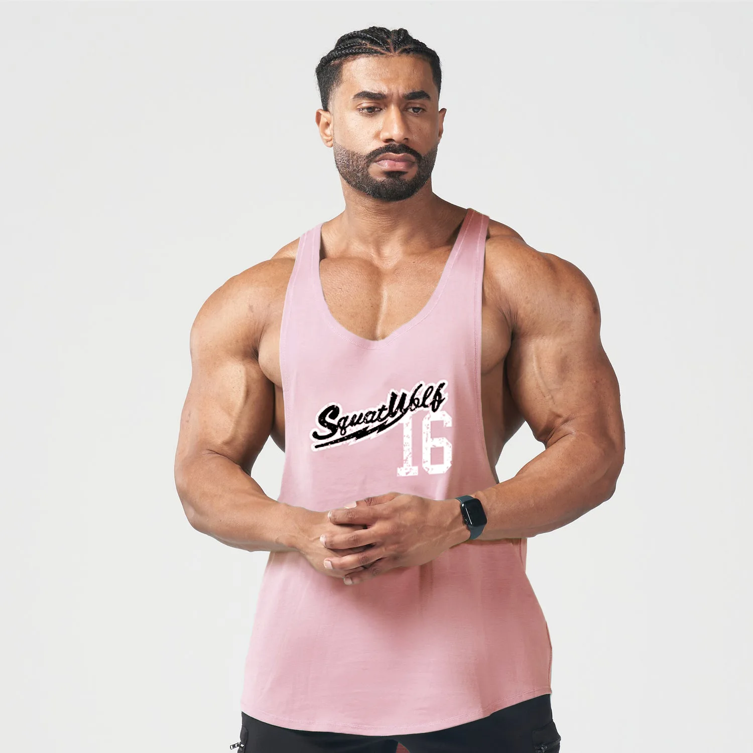 Fitness Sports Casual Vest Men\'s Exercise Basketball 2023 Vest Solid Color Fashion Fitness Clothing Tide