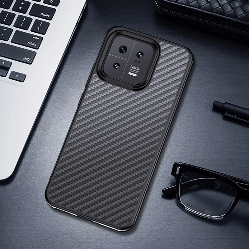 For Xiaomi 13 Case Magnetic Real Kevlar +TPU Slim Anti-Slip Genuine Aramid Fiber Cover for Xiaomi Mi 13 Pro