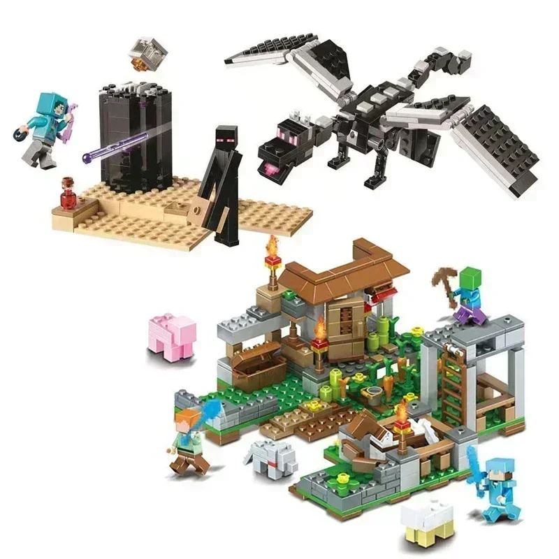 Shadow Dragon Battle Slayer Pearl  My Worlds Village Tree House Building Brick Model Building Toys For Birthday Gift Toys