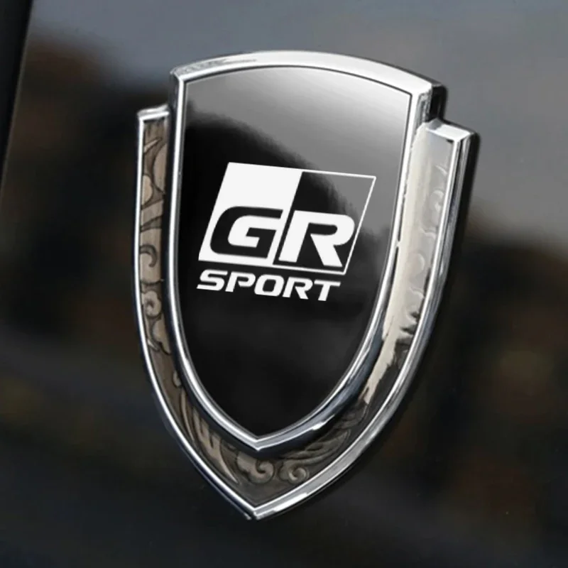 

Car stickers 3D metal accsesories auto accessory for GR sport Toyota Yaris supra Corolla Prius Harrier Camry Tacoma Venza RAV4