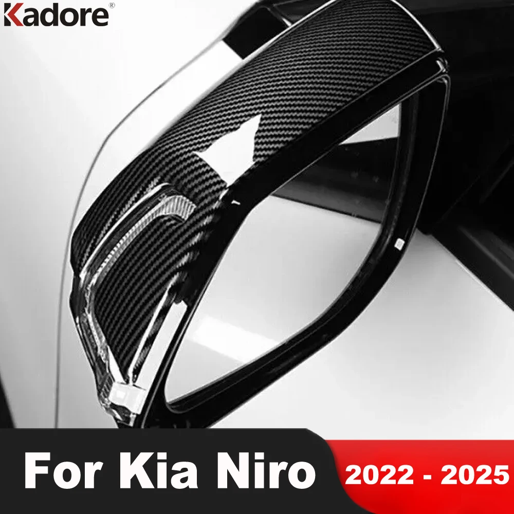 

Rearview Mirror Cover Trim For Kia Niro 2022 2023 2024 2025 Carbon Fiber Car Side Wing Mirrors Cap Shell Overlay Accessories