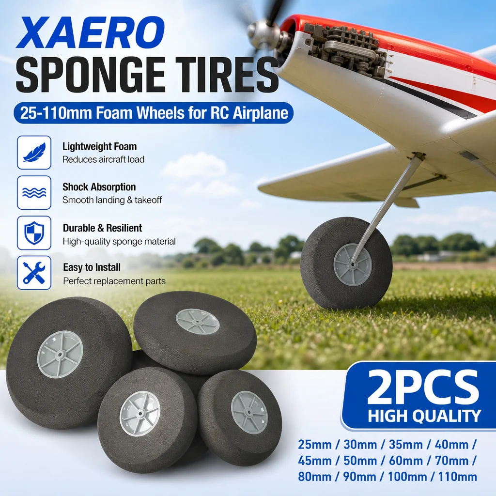 XAERO 25-110mm Sponsbanden 2 stuks Hoge kwaliteit schuimwielen voor RC vliegtuig landingsgestel vervanging