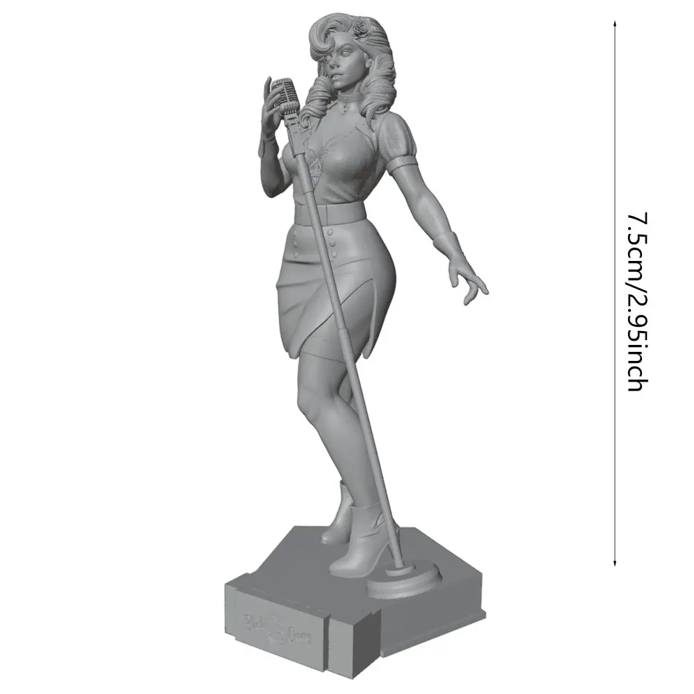 Figura resina sin pintar 75mm miniatura coleccionismo role - imagen 3