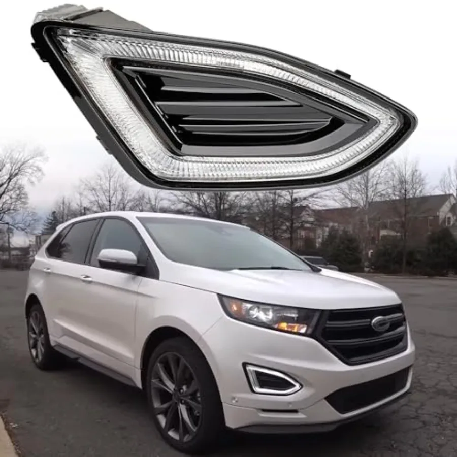 النهار تشغيل ضوء بارك مصباح DRL 900lm الضباب ضوء الجمعية متوافق لفورد حافة الضباب الخفيف 20152018 الركاب الجانب الأيمن S #1