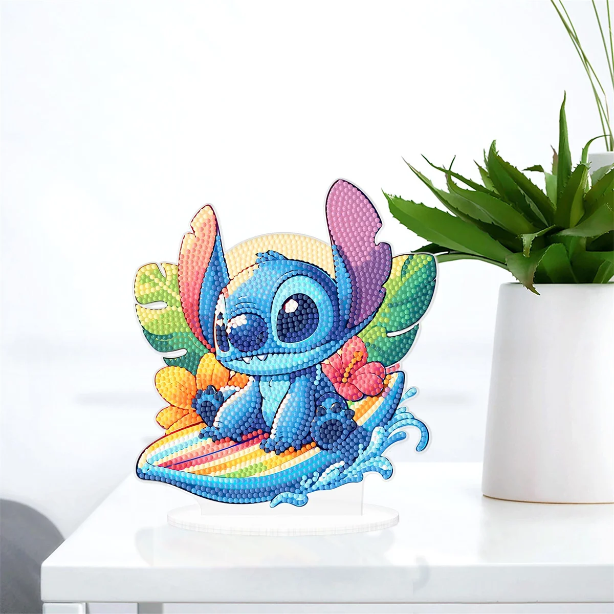 Disney Diamond Art Decor, DIY jednostronna kropka diamentowa dekoracja sypialni ścieg kreskówkowy, uroczy prezent urodzinowy dla dzieci