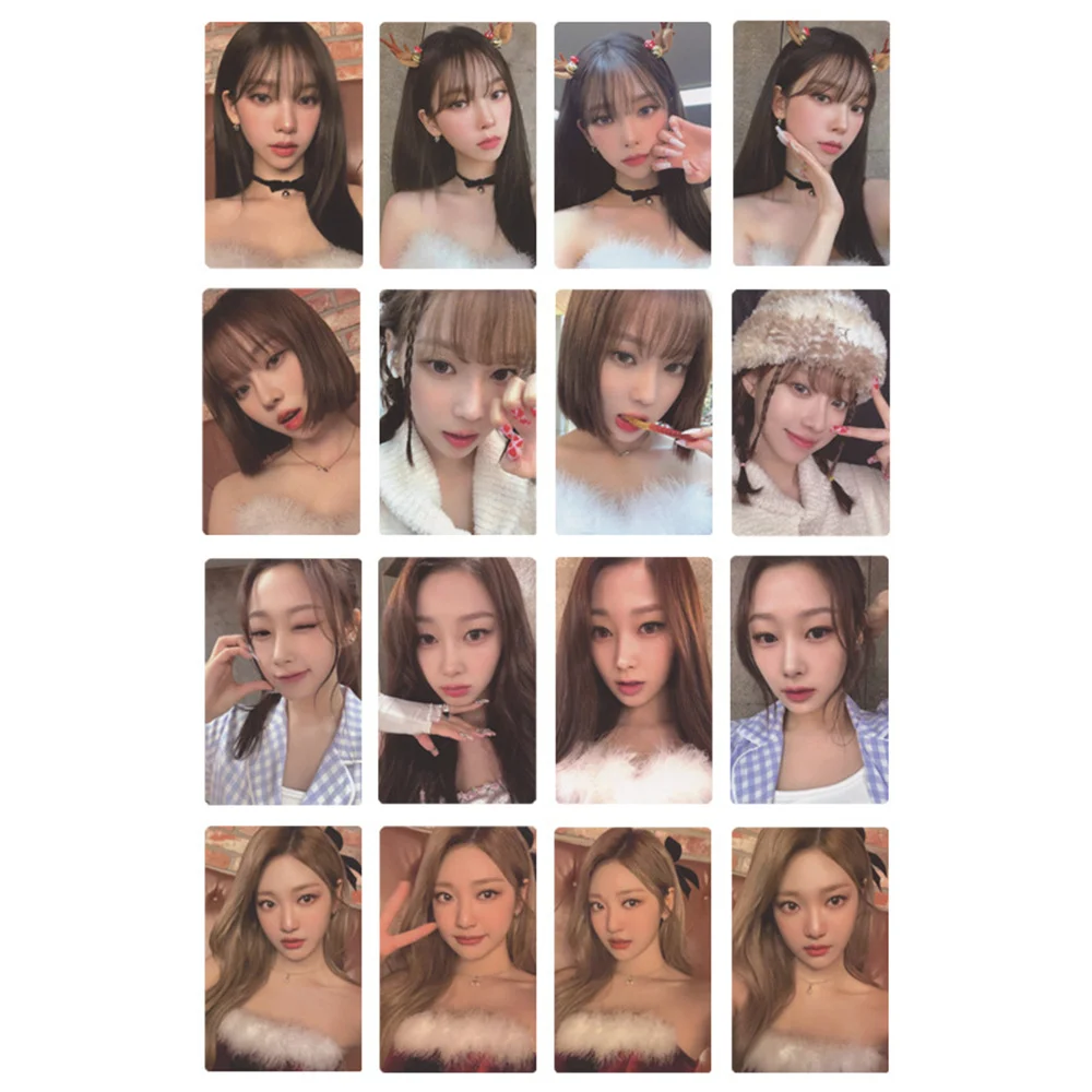 

Kpop Idols Karina NingNing рождественские селфи фотокарты зимние Жизель личные фото Coppr LOMO карты Поклонники Коллекция подарок