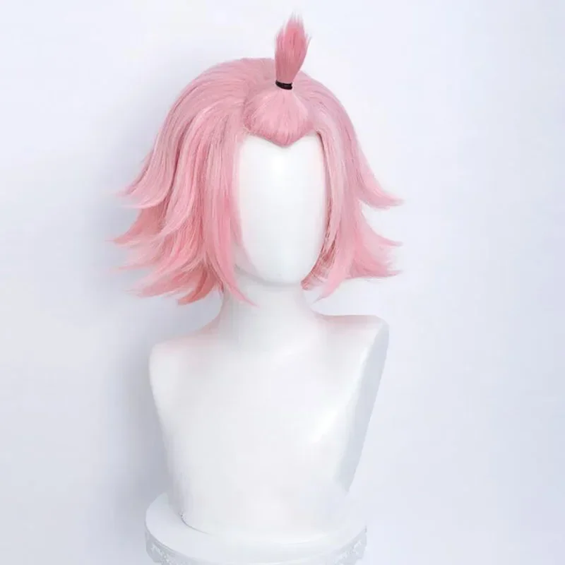 

Genshin Impact Diona Cosplay 32cm Short Christmas Pink Wig Anime Cosplay Wigs Heat Resistant Synthetic Wigs + Wig Cap