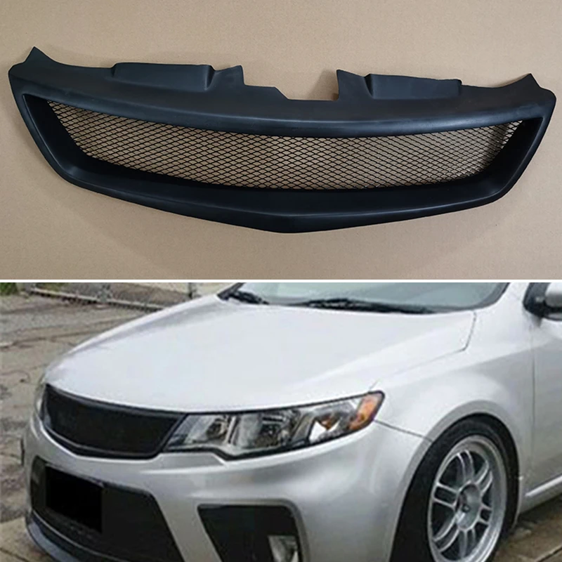 For KIA Forte 5 Koup 2010--2013 Year  Racing Grille Grill Body Kit Accessories FRP Matte Black