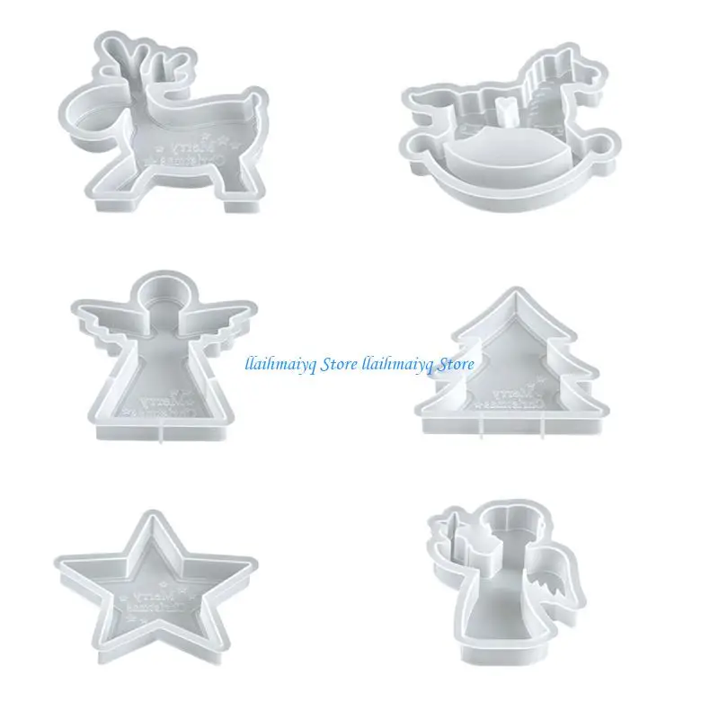 

573B Silicone Molds Christmas Theme Handmade Moulds Suitable for Crafts Resin Casting and Soap Making