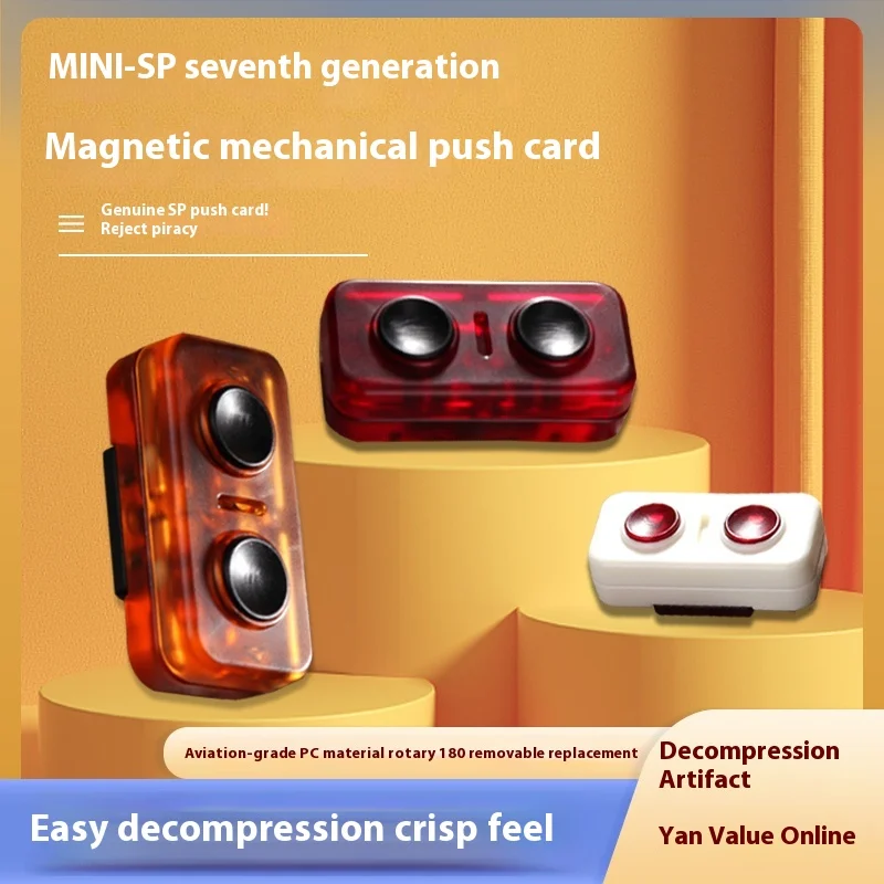 Mini Magnetyczne Mechaniczne Karty Do Wciskania EDC Zabawka Antystresowa Fidget Spinner Zabawna Relaksująca Gra w Monety Dla Dorosłych i Dzieci