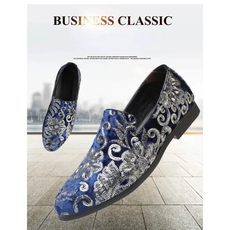 Men Loafers Italian Brand Wedding Fashion Party Shoes for Men Oxford Shoe New Designer Men's Dress Luxury Embroidery