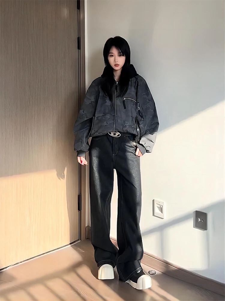 

Cleanfit Original Color Cowboy Jeans Men's Spring Autumn High Street Vibe Pants Casual Straight Leg Cotton Denim Jeans