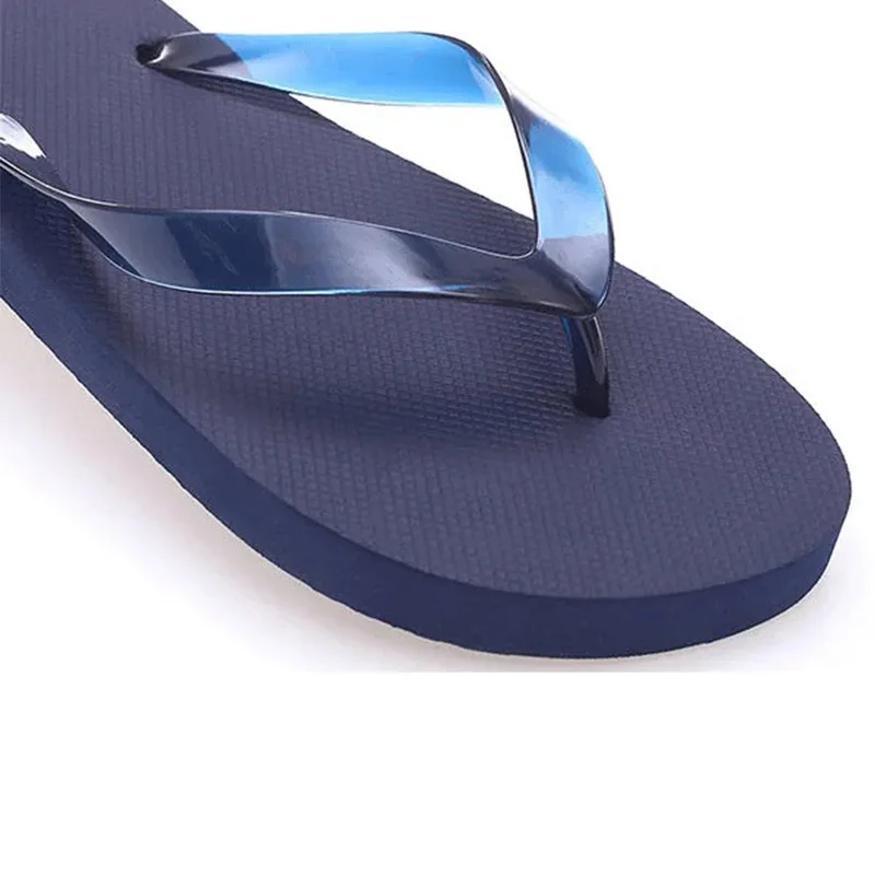 Summer Men Slippers Fashion Simple Outdoor Men Flip-flops Beach Flat Sole Non-slip Male Shoes Rubber Basic Sandals