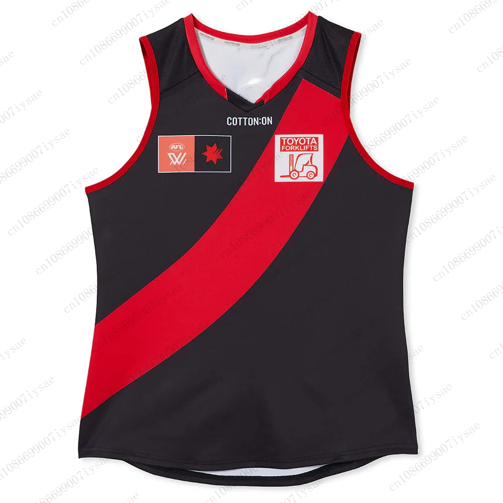 Newest Arrival Mens 24/25 Essendon Guernsey Summer  Football Tank Tops AUS.Breathable Cool Outdeers Exercise Training Uniform