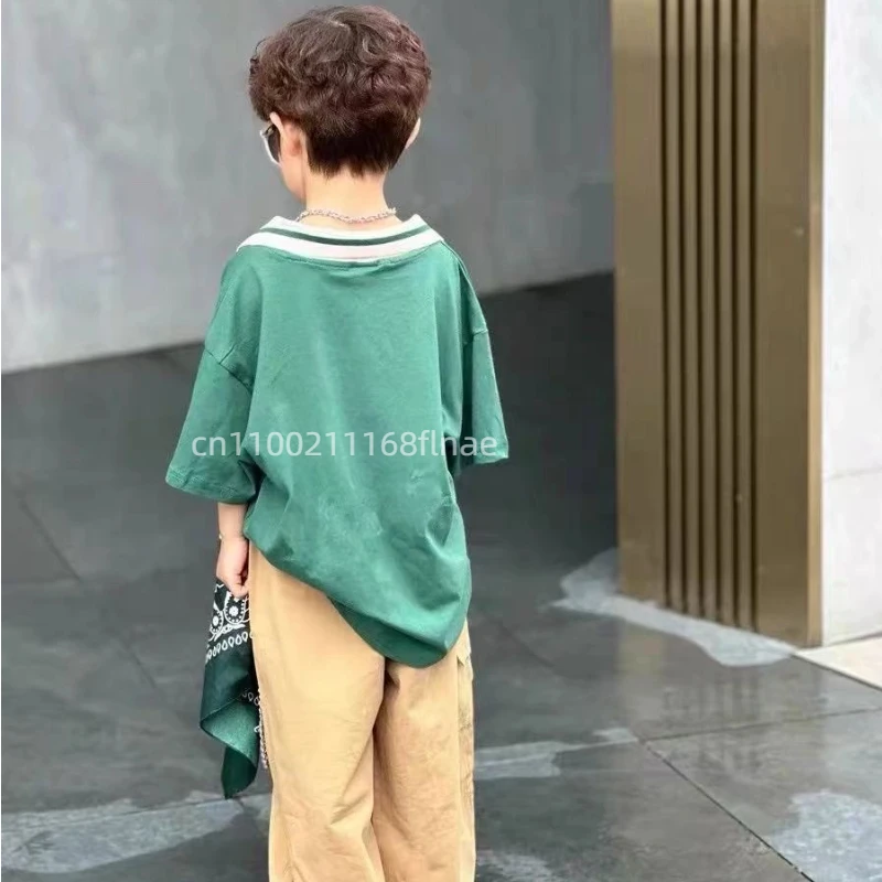 Costume da spettacolo di danza di strada per bambini, costume da ballo di strada per ragazzi hip-hop, set di passerelle di danza jazz per ragazze hip-hop