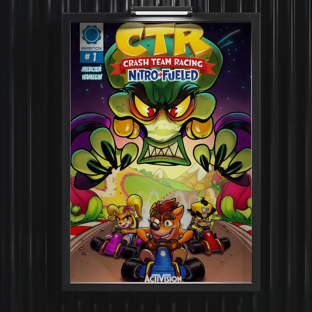C-Crash Team Racing Poster Music Hot Album Poster Star Hip Hop Living Room Canvas Painting Art Home Wall