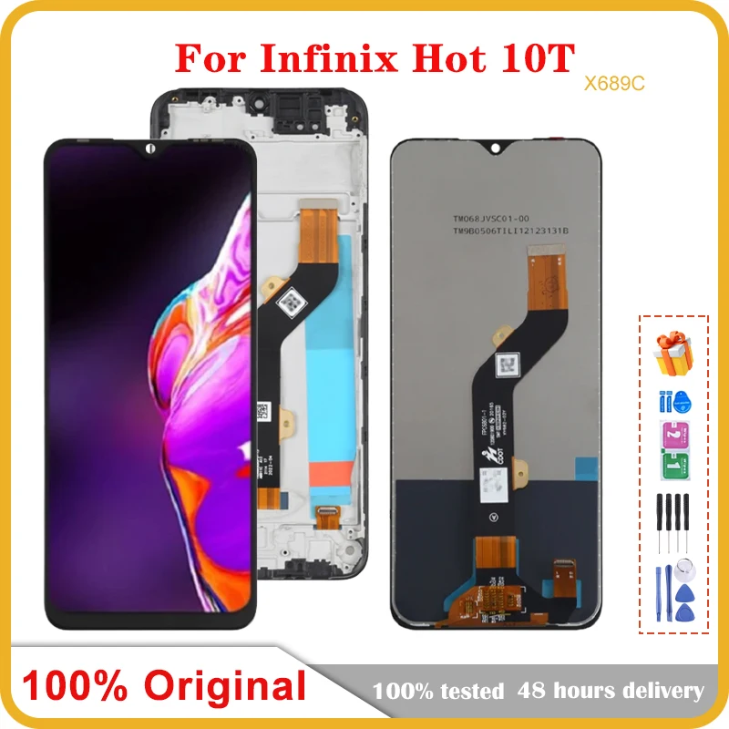 

6.82" Original LCD For Infinix Hot 10S 10T X689 Display Touch Screen X689C X689B Digitizer Assembly Replacement Repair 100% Tes