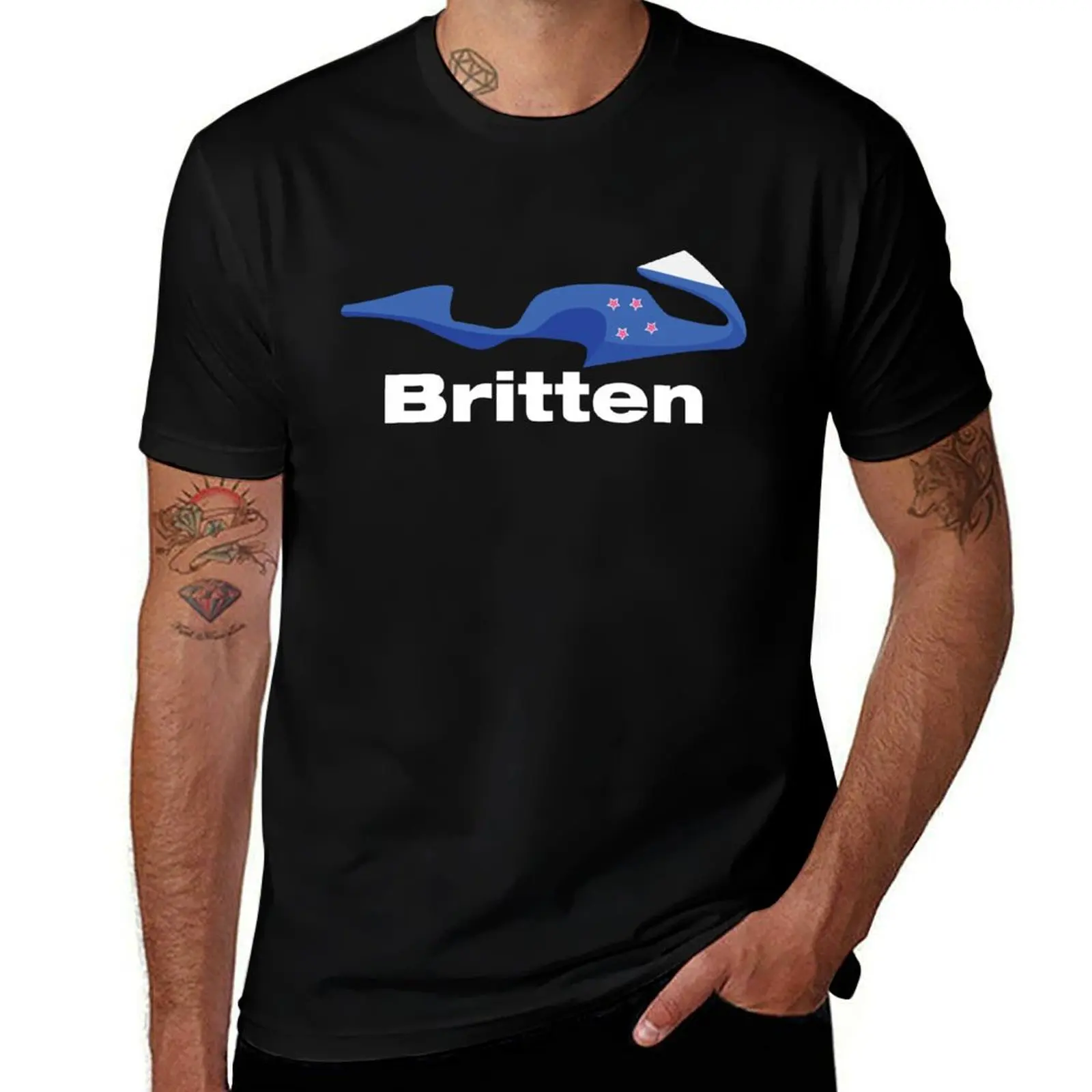 

Britten V1000-Top Fairing с логотипом, футболка с аниме, мужская футболка, быстросохнущая летняя рубашка, мужская хлопковая футболка
