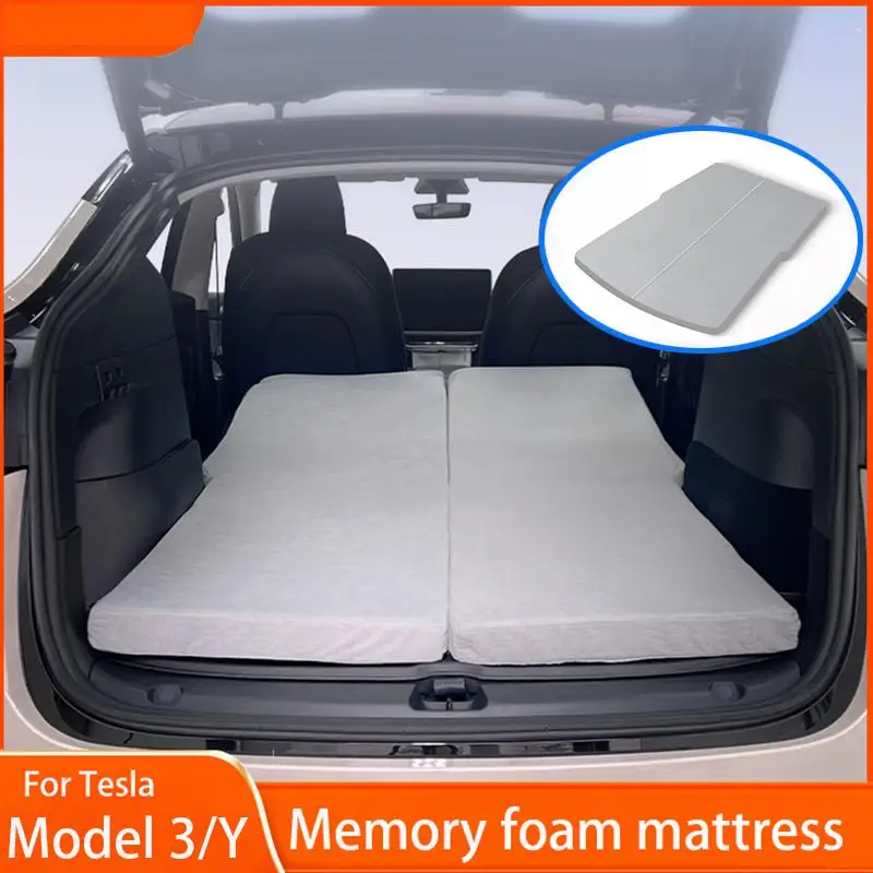 Camping Mattress For Tesla Model Y/3 Portable Foldable Memory Foam Travel Sleeping Mattress Storage Bag   Accessories