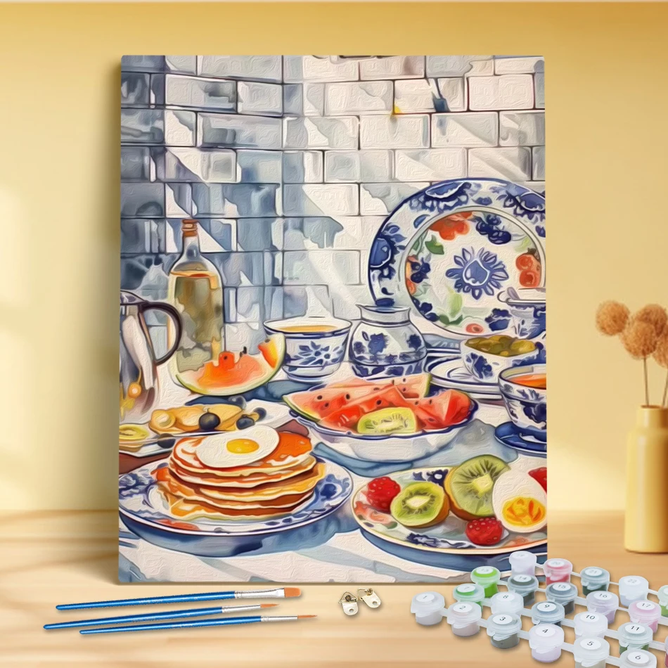 RUOPOTY الطلاء حسب عدد الكبار عدة الرسم على قماش الرسم بواسطة أرقام العمل اليدوي Crafts بها بنفسك الحرف جدار الفن الحديث قتل الوقت جدار ديكور