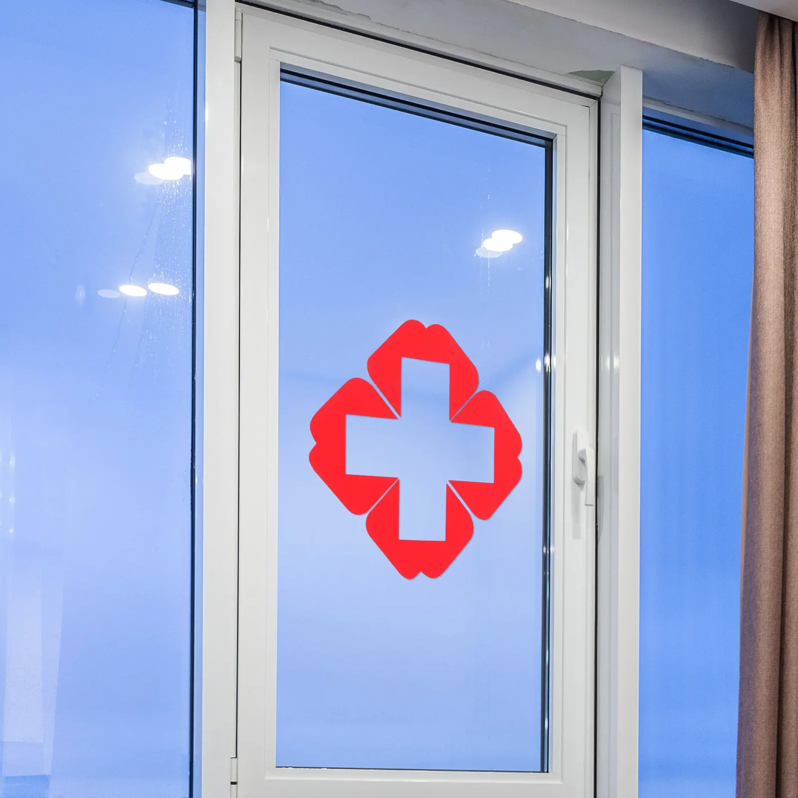 First Aid Sticker Emergency Medical Symbol PVC Decal for Clinics Community Centers Safety Sign