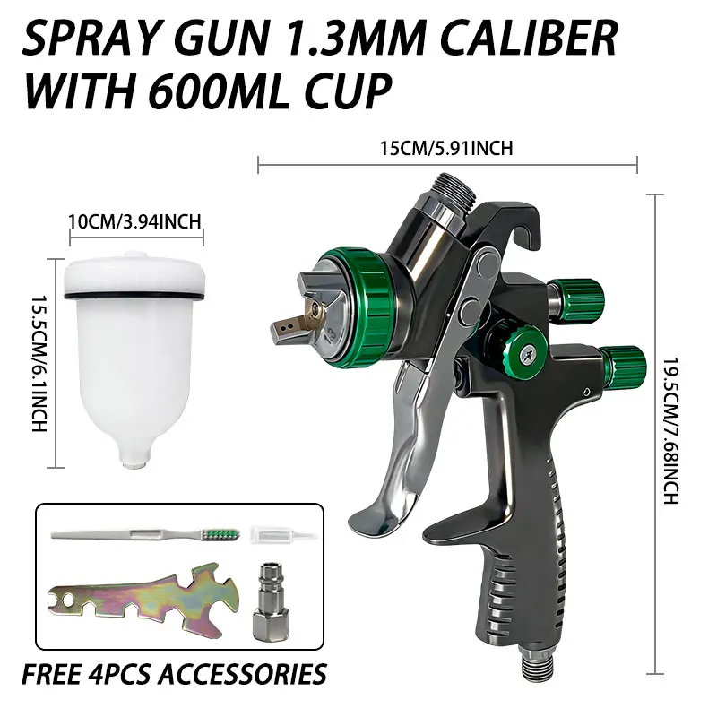 

Pneumatic Air Spray Gun High Atomization Low Overspray Paint Sprayer Tool for Automotive Home Improvement Hot Sale