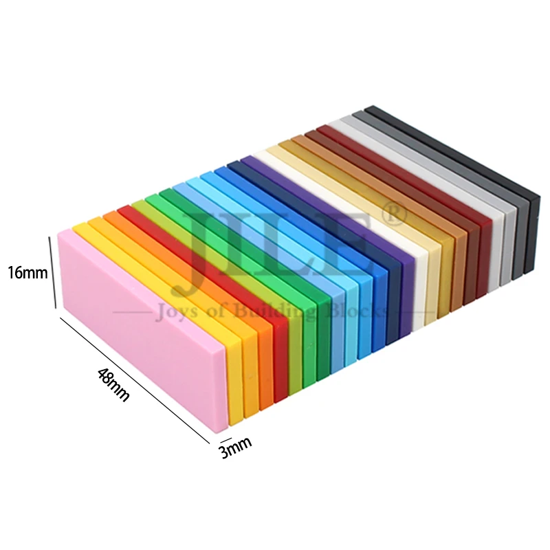 Blocs de construction MOC 69729, 30 pièces, carrelage plat 2x6, figurine lisse, compatibles avec les briques assemblées, jouets éducatifs et créatifs