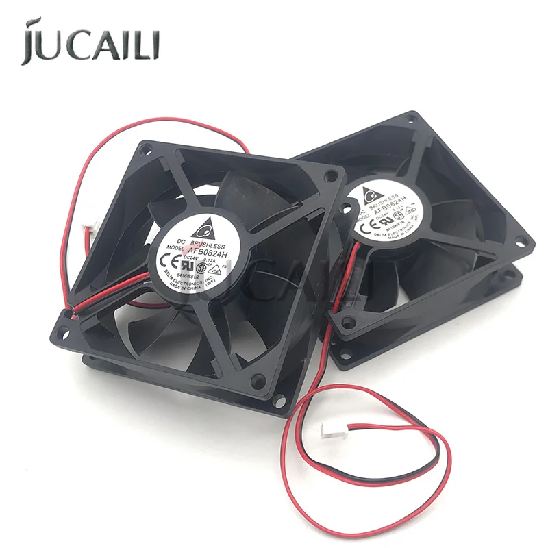 Jucaili printer 8*8*2.5cm Suction Fan Turbine Blower Cooling Fan DC24V 0.12A for Large Format Printer Paper Suction Blower Fan