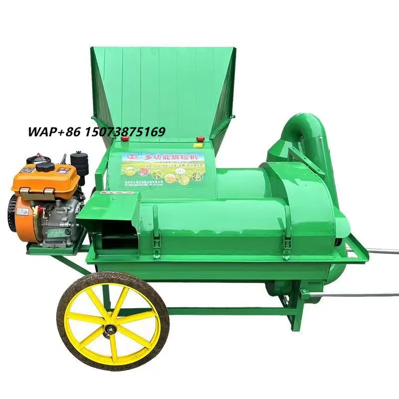 Multifunctional Large Diameter Harvester for Wheat Soybean Sorghum Rapeseed Double Drum Thresher with Motor As Core Component