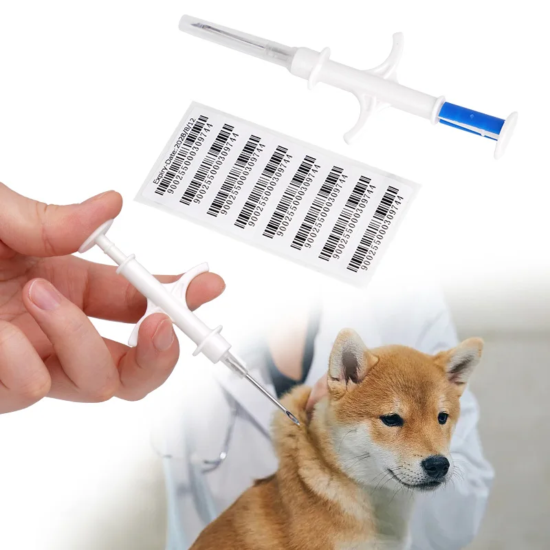 1/2/3/5Pcs Animal Chip Syringe ISO11784/85 FDX-B RFID ID Implanted Chip Pet Identification Cat Dog 1.25*7mm/1.4*8mm/2.12*12mm